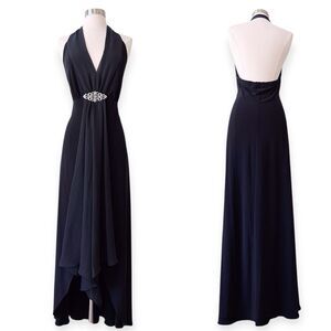 Vintage Onyx Nite Black Prom Dress 16W Maxi Gown Plus Size 90s Y2K Goth Glam